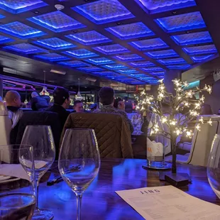 Interior Dining Seating. Corner private booth.