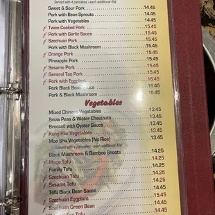 Menu pg 100