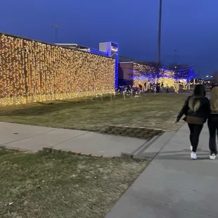 Outside of Jingle. Not all lights lit up.