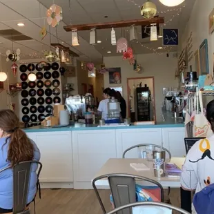 From a table up front looking towards the order counter