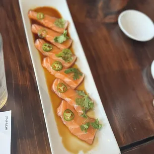 Salmon Scottish Salmon with Jalapeno Sashimi Special