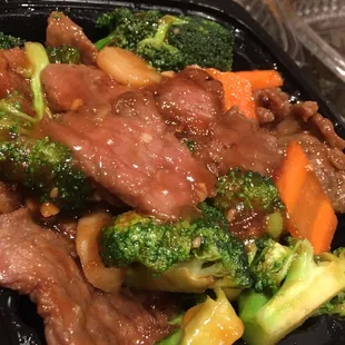 Beef Beef with Broccoli. Helps keep you regular.