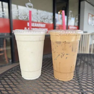 sweet potato latte &amp; korean style iced coffee // ig: @munchwithmyan