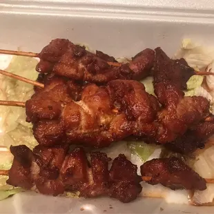 Chicken teriyaki skewers
