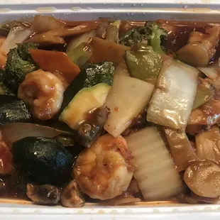 Szechuan Shrimp (Not pictured: White rice)