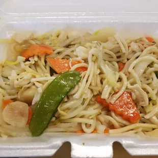 a close up of a take out container