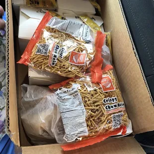 a box of snacks