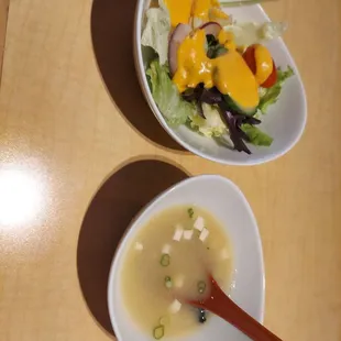 Salad  with a  soup