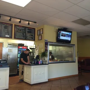 a man ordering food