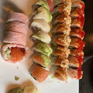 sashimi, sushi, sushi and sashimi, food