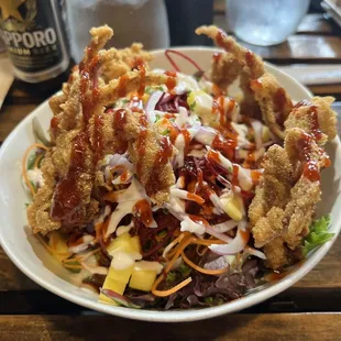 Soft shell crab salad. Delicious