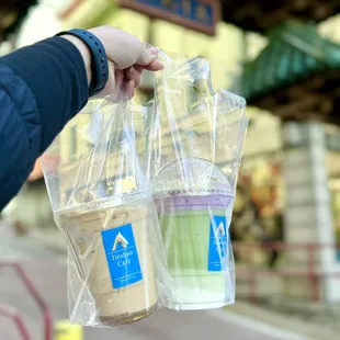 Osmanthus Latte, Matcha Ube Latte