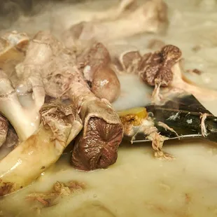 a close up of a frying pan