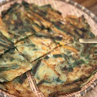 Leek pancakes