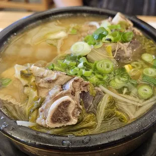 beef soup with young napa