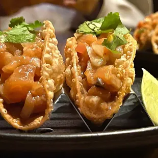 Salmon Poke Tacos
