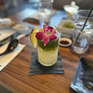 matcha lychee lemonade