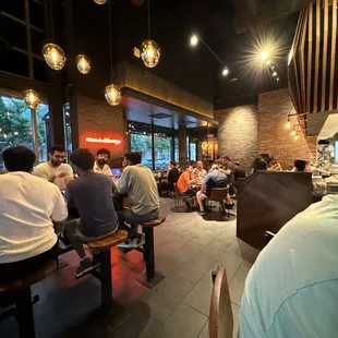 The restaurant interior.