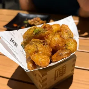 Tempura Brussels sprouts. These were bomb.