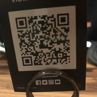 Scan for a touch free menu! Genius