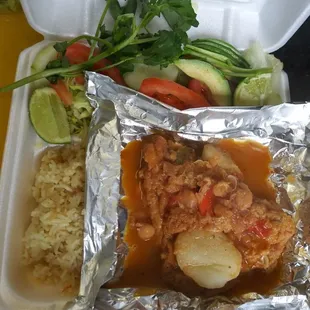 Pescado en vuelto en huevo