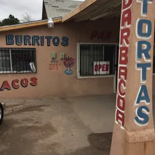 the front of the restaurant