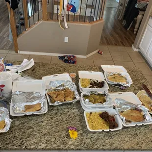 Cubanos, pastillos, fried chicken &amp; pork, yucca fries