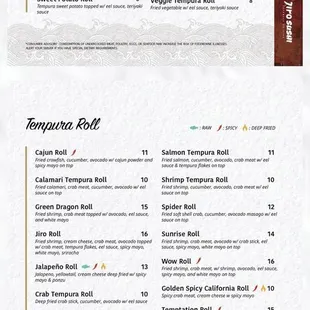 the menu on the iphone