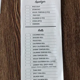 a menu for lunch special