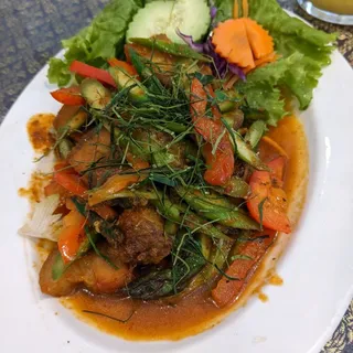 34. Kua Kling Crispy Pork