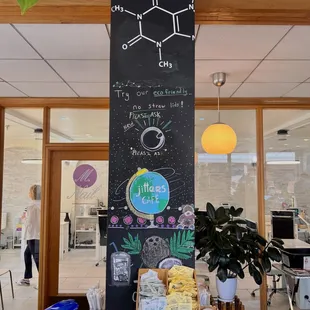 a blackboard with a chemical formula on it