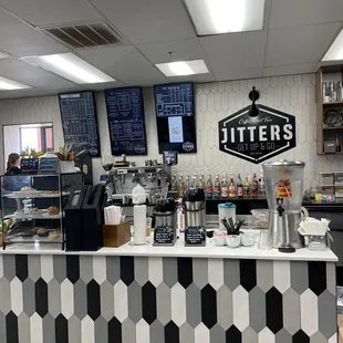 the interior of a coffee shop