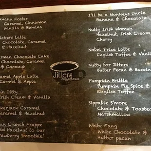 Drink menu