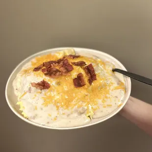 Loaded Sausage Gravy &amp; Biscuits.