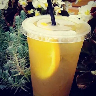 Fiesta Fria Tea! Served with an orange!