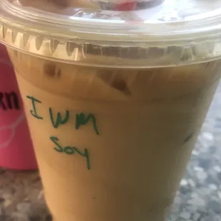 Iced White Mocha w/Soy
