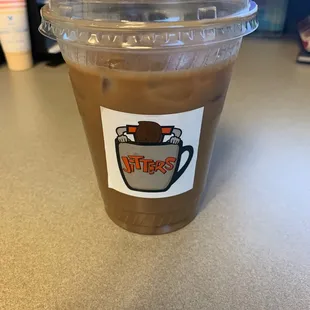 a cup of coffee on a table