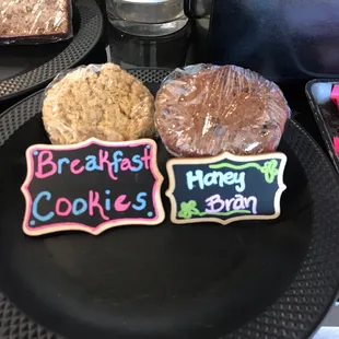 breakfast cookies and honey brownie