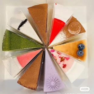 a variety of desserts