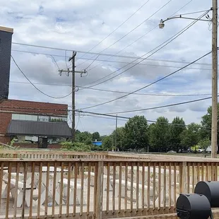 Don't know if you can see but past the rail is a NEW outdoor deck with seating.