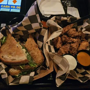 chicken wings and fried chicken, food