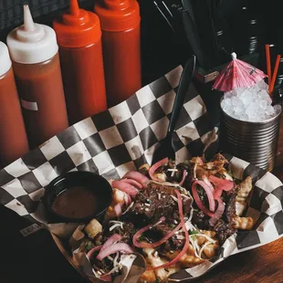 Disco fries with braised short rib