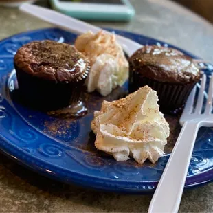 Chocolate mini cupcakes. Delicious!