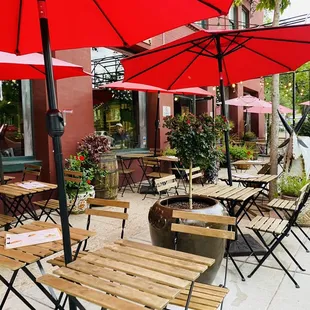 Outdoor seating.