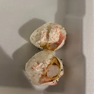 Try me roll. The smallest amount of spicy tuna...