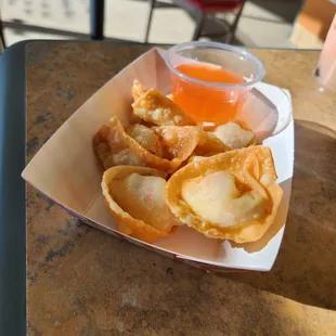 a plate of fried food