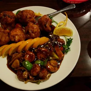 General chicken with shrimp