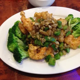 Salt &amp; Pepper Shrimp...also comes with a small bowl of fried rice...!!!