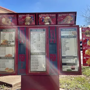 2022 menu at drive thru