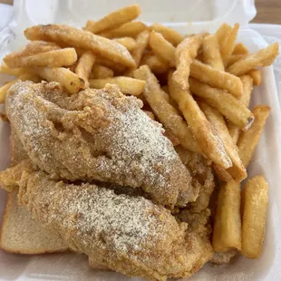 3 piece perch fish dinner total after tax $9.79 great price